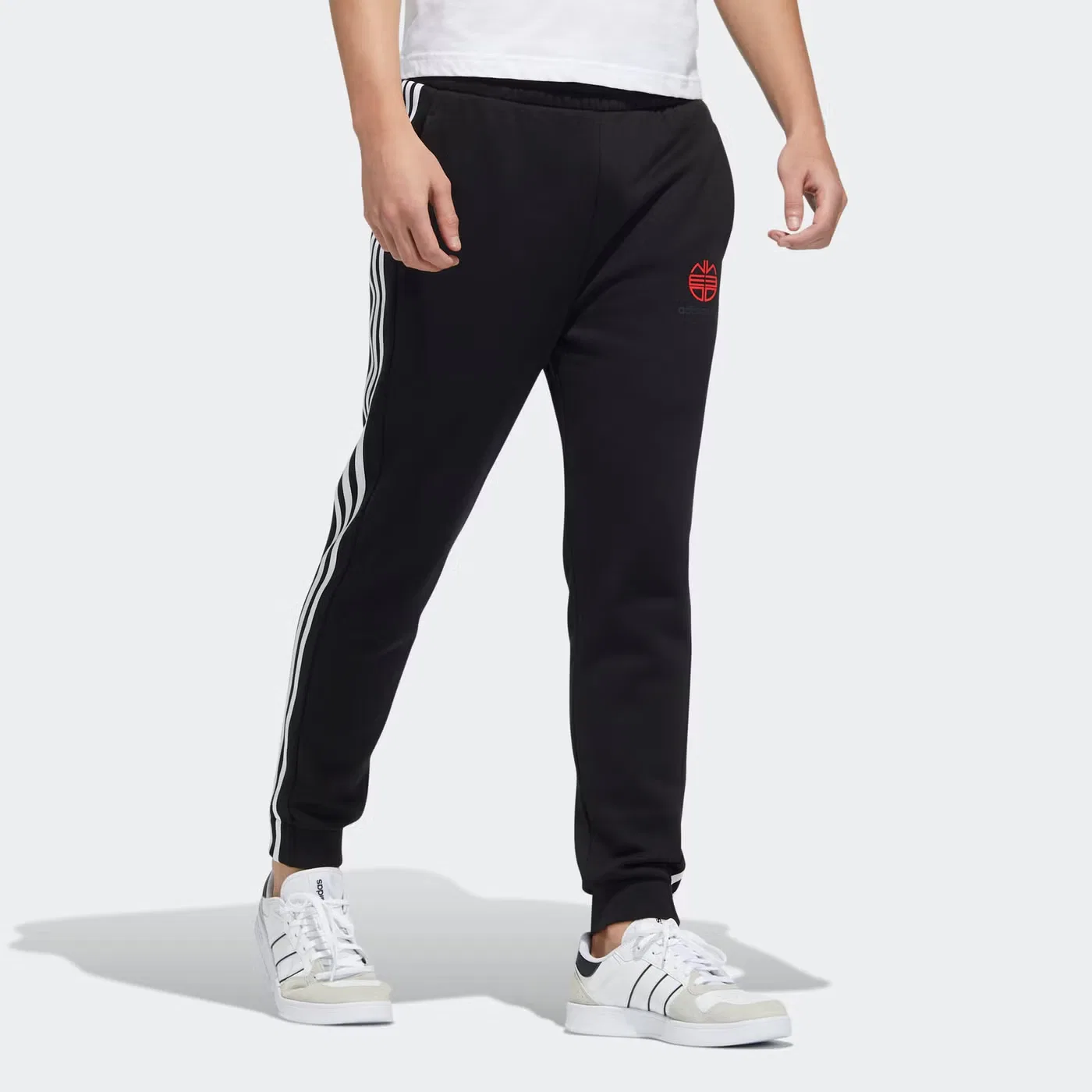 Брюки утепленные с флисом на резинке снизу Adidas, мультиколор — фото 4