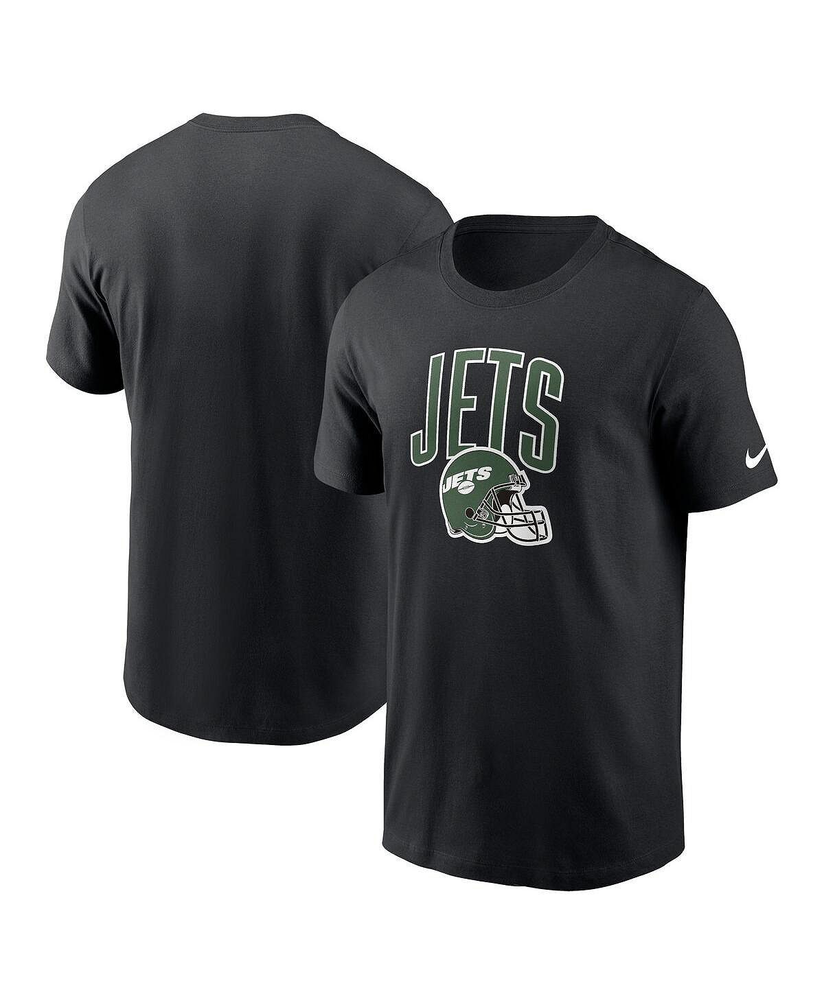 

Мужская черная спортивная футболка new york jets team Nike, черный