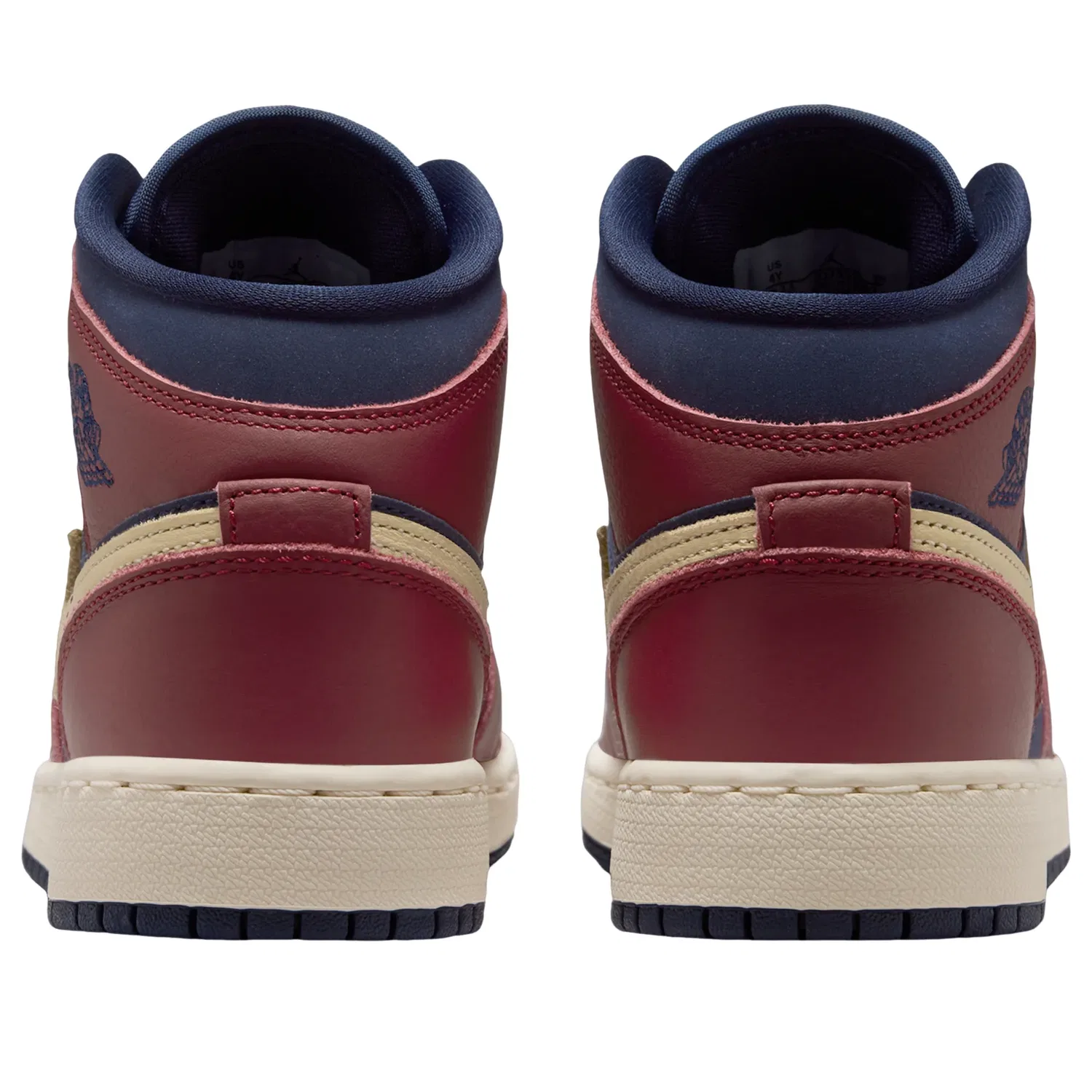Детские кроссовки с синтетическим верхом Air Jordan 1 Mid SE 'Team Red Pale Vanilla' Jordan, Team Red/Team Red/Pale Ivory/Pale Vanilla — фото 3