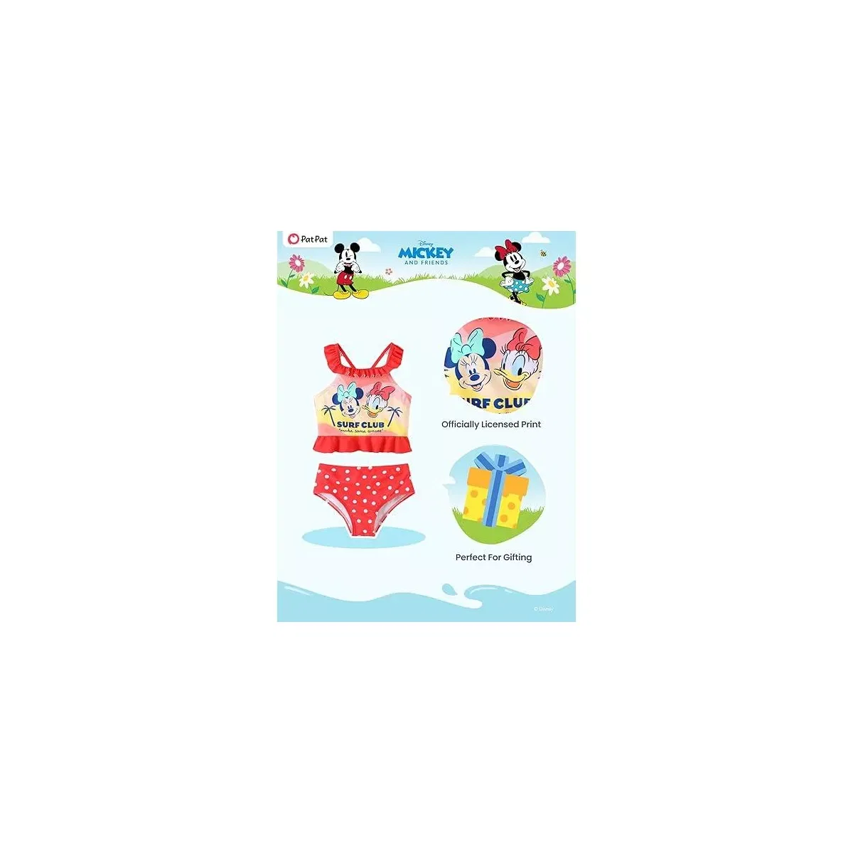 Детский бикини-комплект для девочек с принтом Mickey Mouse & Friends Mickey Mouse & Friends, Orange — фото 4