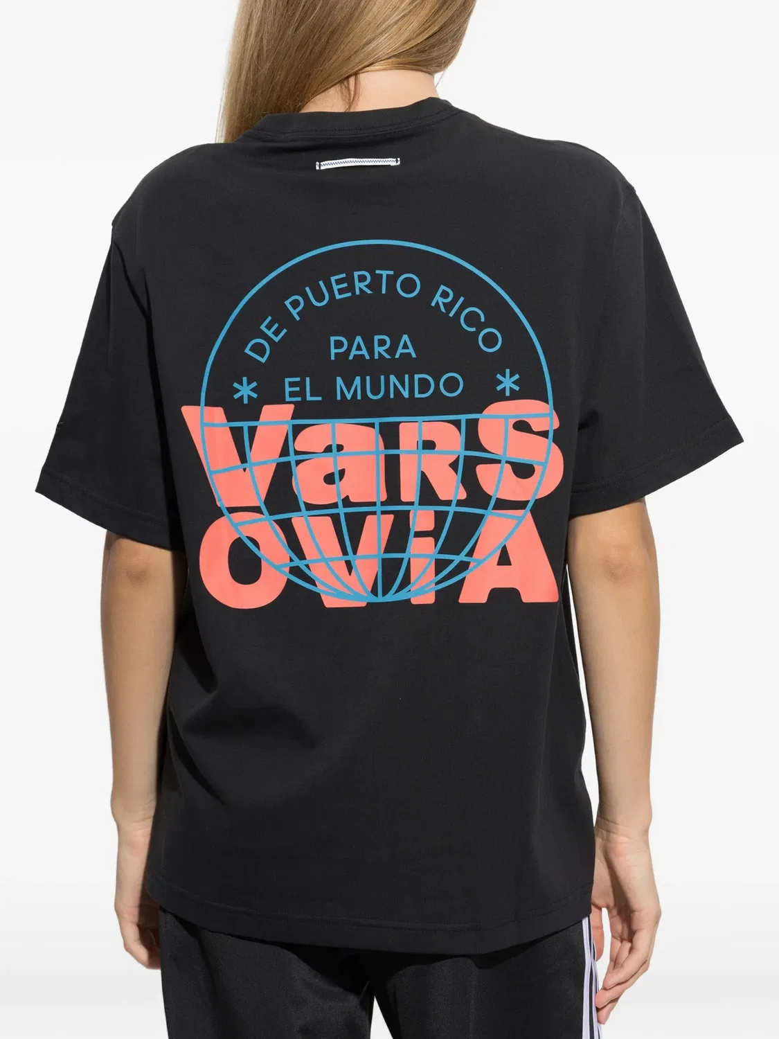 Футболка Lisba с логотипом из коллаборации с Bad Bunny Adidas, черный — фото 3