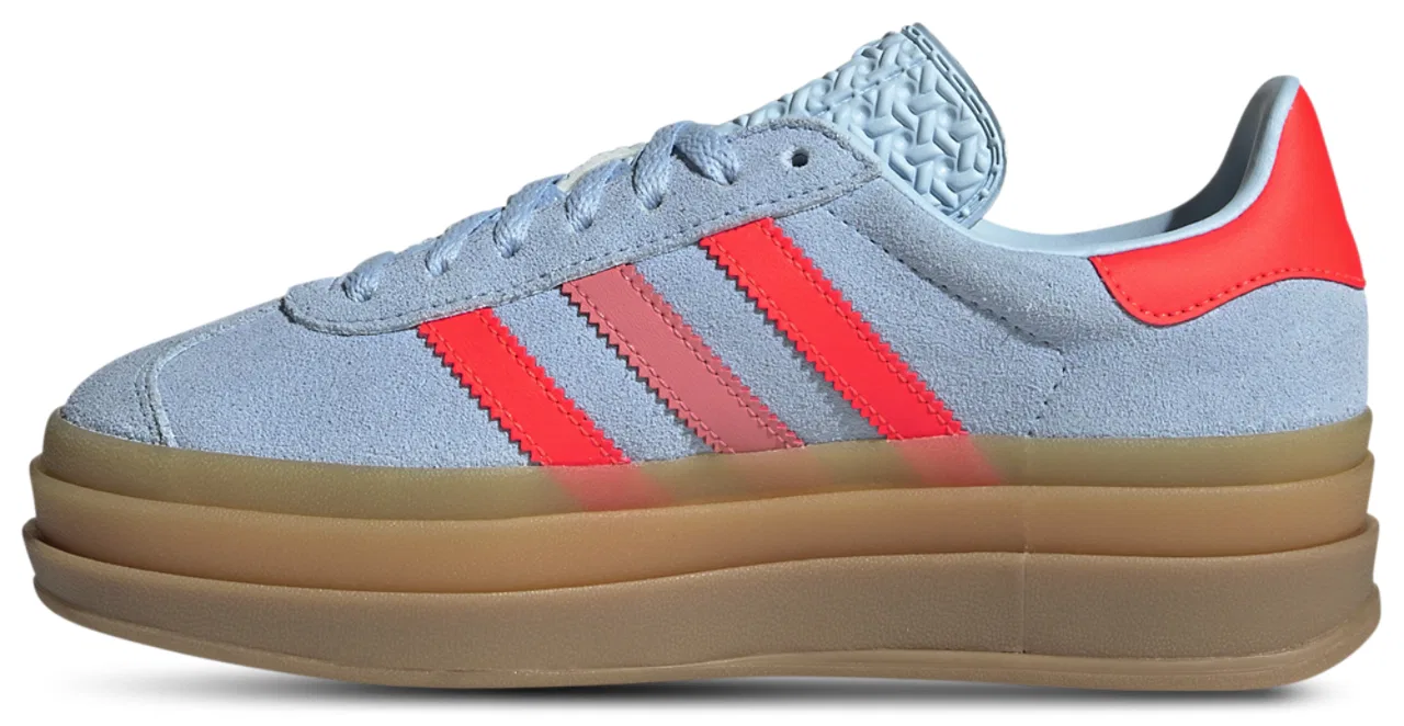 Кроссовки для девочек Gazelle Bold Adidas, цвет Clear Sky/Solar/Metallic Gold — фото 2