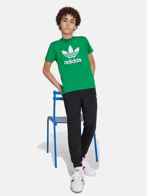 Футболка regular fit Trefoil Adidas, зеленый — фото 2