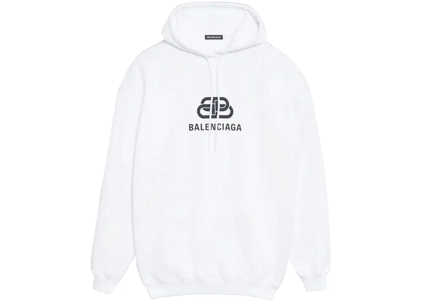 Мужское худи с принтом BB Fleece Balenciaga, White