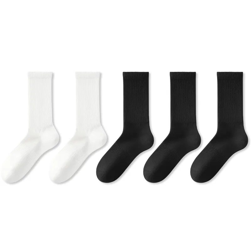 Детские носки с принтом Crew Socks Unisex Combo MIANZHUWU, 5 пар, Black/White