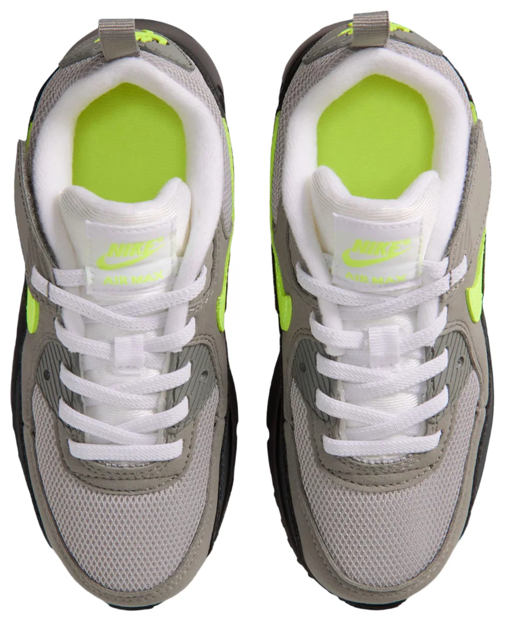 Кроссовки для девочек Air Max 90 Mesh Nike, цвет Black/Neon Yellow/Anthracite — фото 4