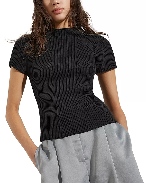 

Свитер с круглым вырезом, закатанный набок Max&Co., серый