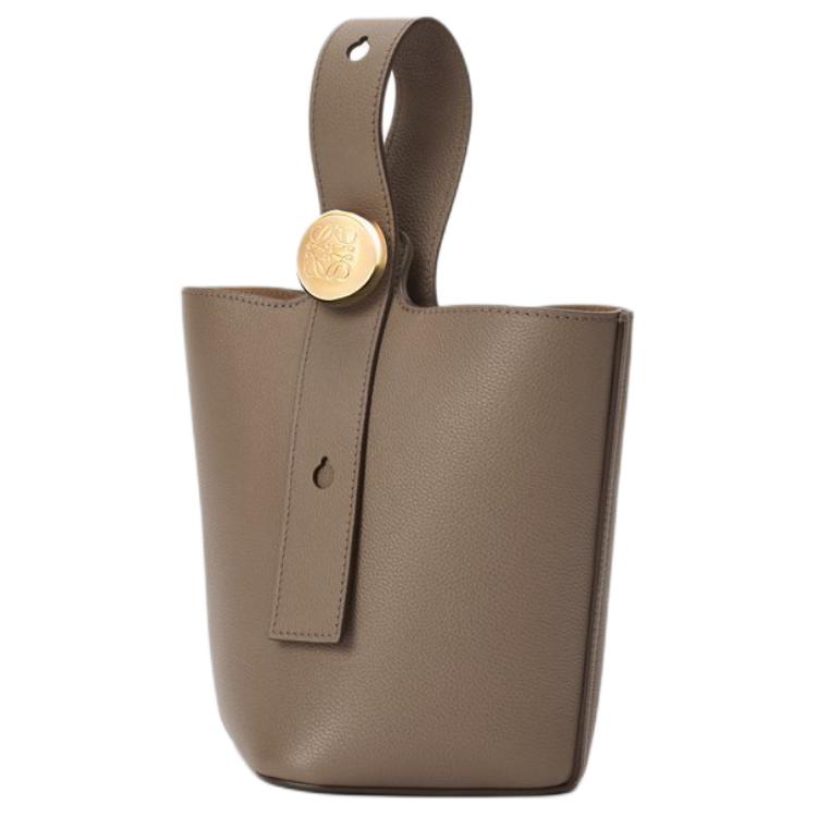 Loewe Сумка-ведро Pebble Bucket из натуральной кожи, сумка через плечо, мини-сумочка, женская, бежевого цвета — фото 2