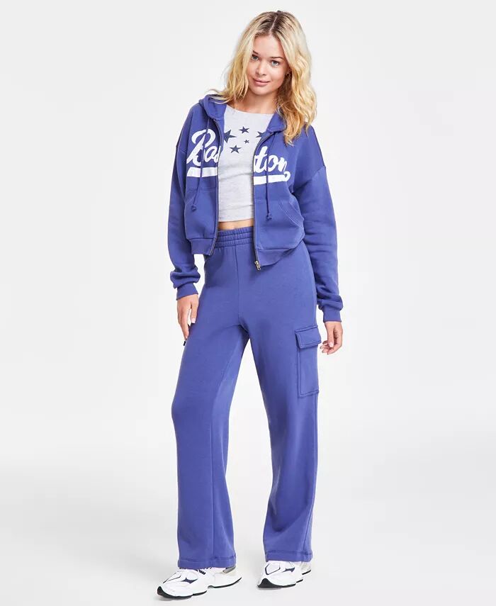 

Grayson Threads, толстовка Boston с капюшоном, футболка с круглым вырезом и широкие спортивные штаны Cargo от The Label Juniors Tai Apparel, синий