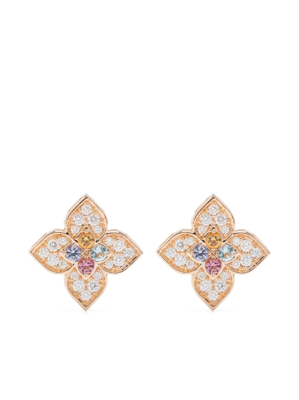 

Серьги Venetian Princess из розового золота с камнями Roberto Coin, розовый