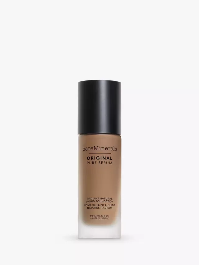 Оригинальная жидкая тональная основа Pure Serum Radiant Natural Liquid Foundation bareMinerals, Medium Deep Cool 4