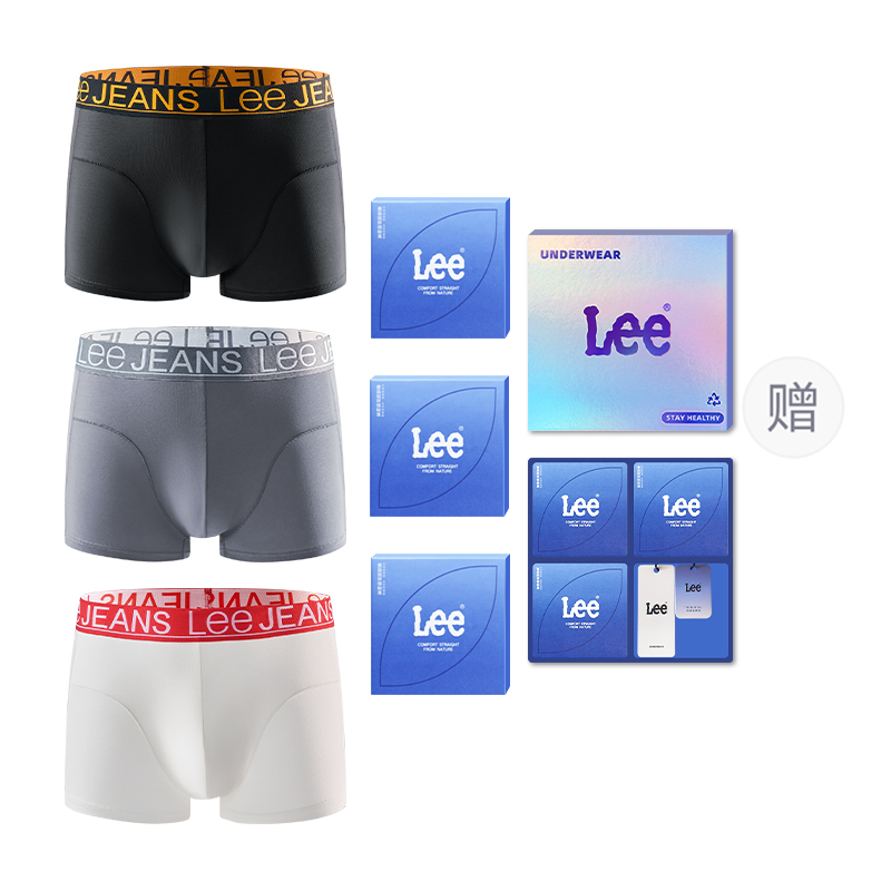 

Классические трусы 101 для мужчин, набор из 3 штук Lee, серый