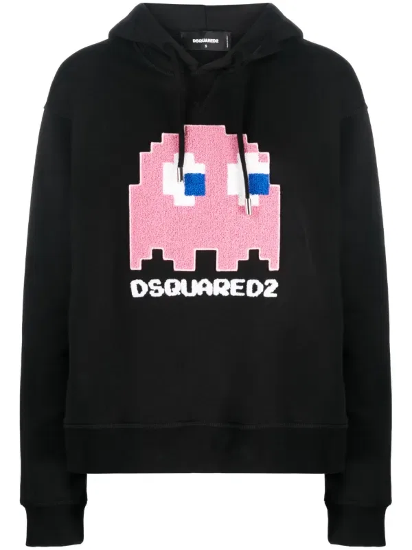 Толстовка из хлопка с изображением Пакмана X Dsquared2, черный