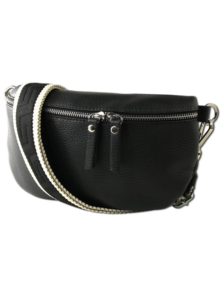 

Наплечная сумка Toscanto Gürteltasche Leder schwarz, mehrfarbig ca. 25cm