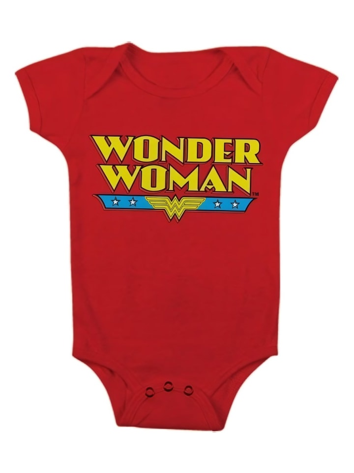 

WONDER WOMAN Детский боди с короткими рукавами, красный