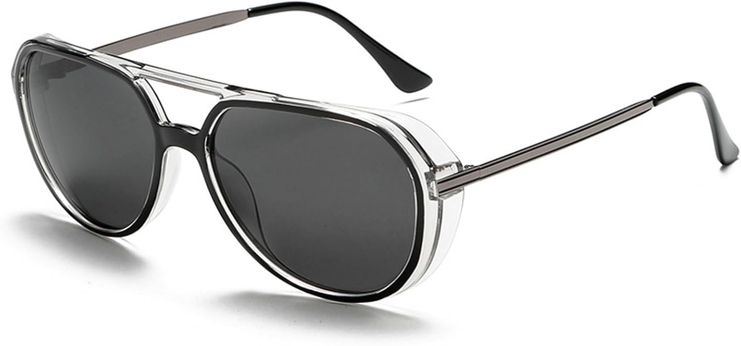 

Винтажные солнцезащитные очки-пилот большого размера для женщин и мужчин, модные ретро-очки-пилот в стиле 70-х, с крупной оправой, черные солнцезащитные очки для женщин mincl, C6