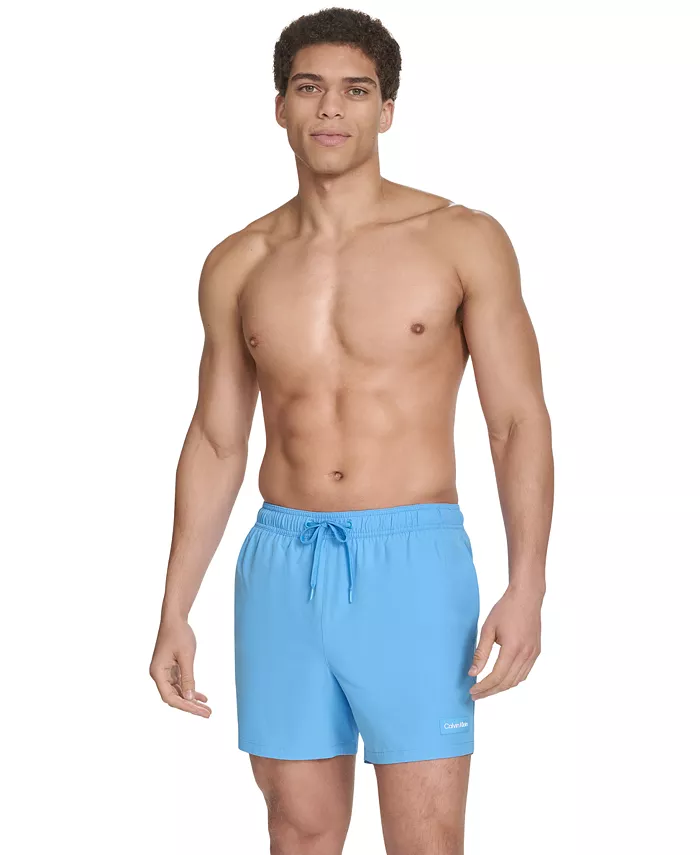 

Мужские быстросохнущие плавки Core Euro Regular-Fit длиной 5 дюймов с компрессионной укороченной подкладкой Calvin Klein, синий