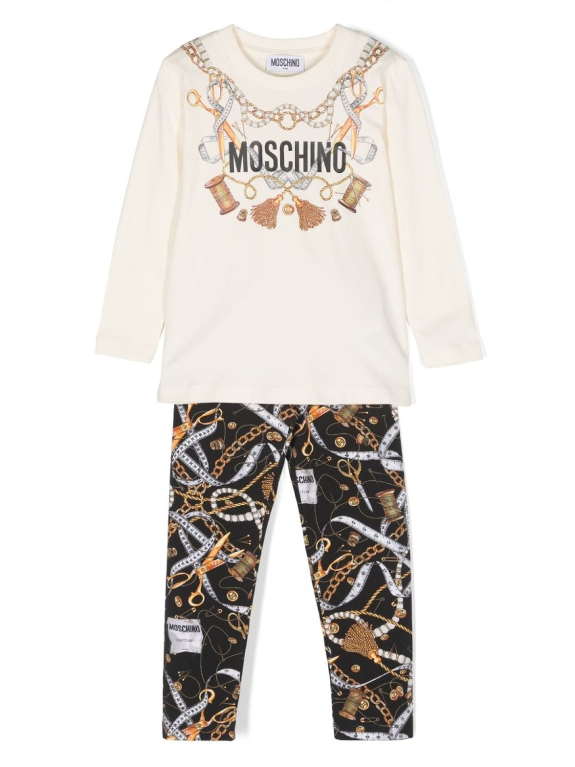 

Спортивный костюм из джерси с логотипом Moschino Kids, нейтральный цвет