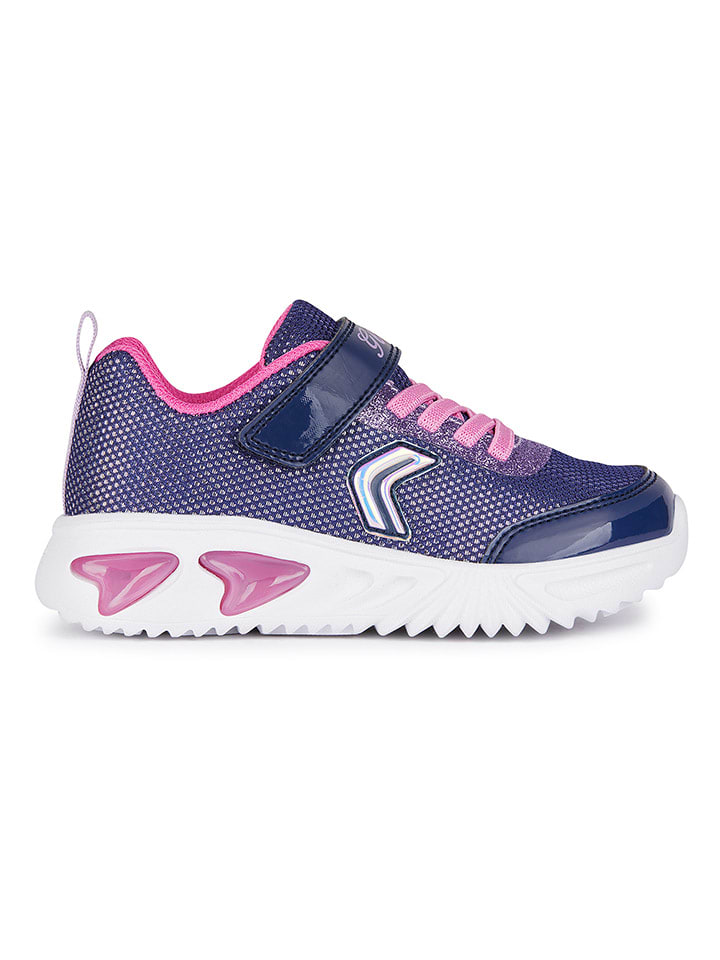 

Кроссовки на шнуровке Geox, цвет dunkelblau/pink