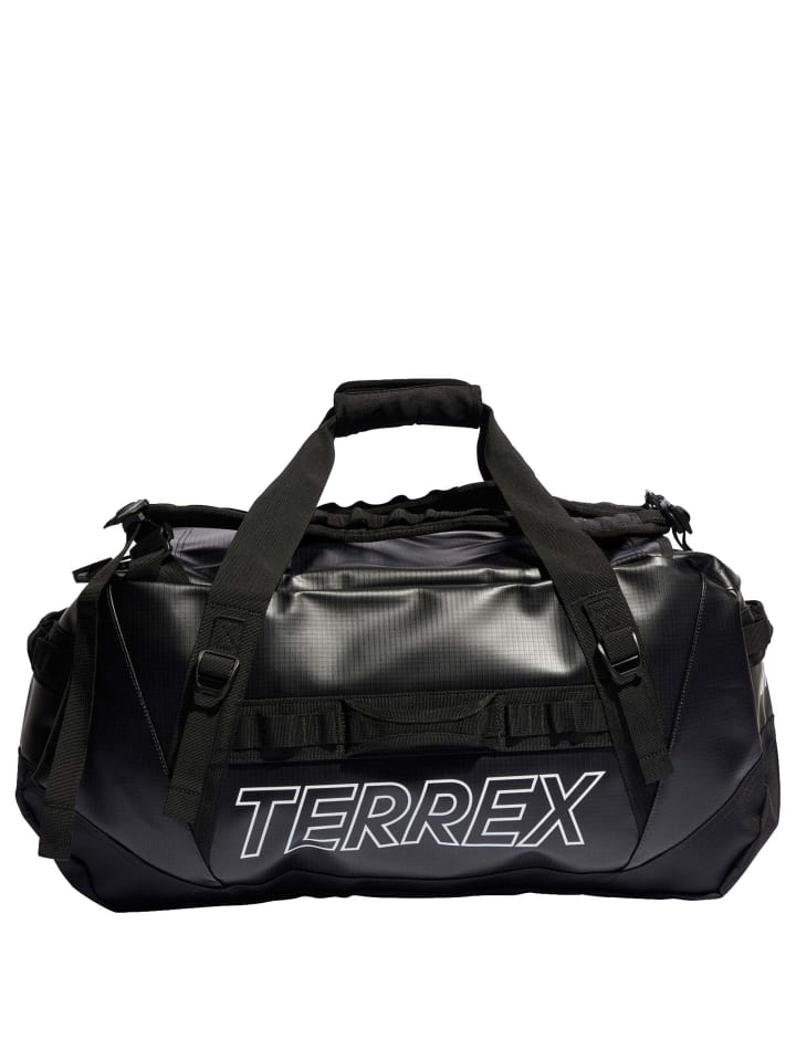 

Дорожная сумка Terrex Rain.Rdy 70 Expedition M 65 см (черно-белая) в черно-белом цвете adidas