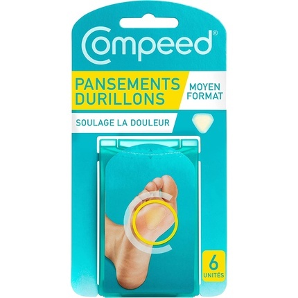 

Compeed Пластыри от мозолей для ног, быстрое естественное удаление мозолей, 6 гидроколлоидных пластырей 4,4 см х 4,5 см