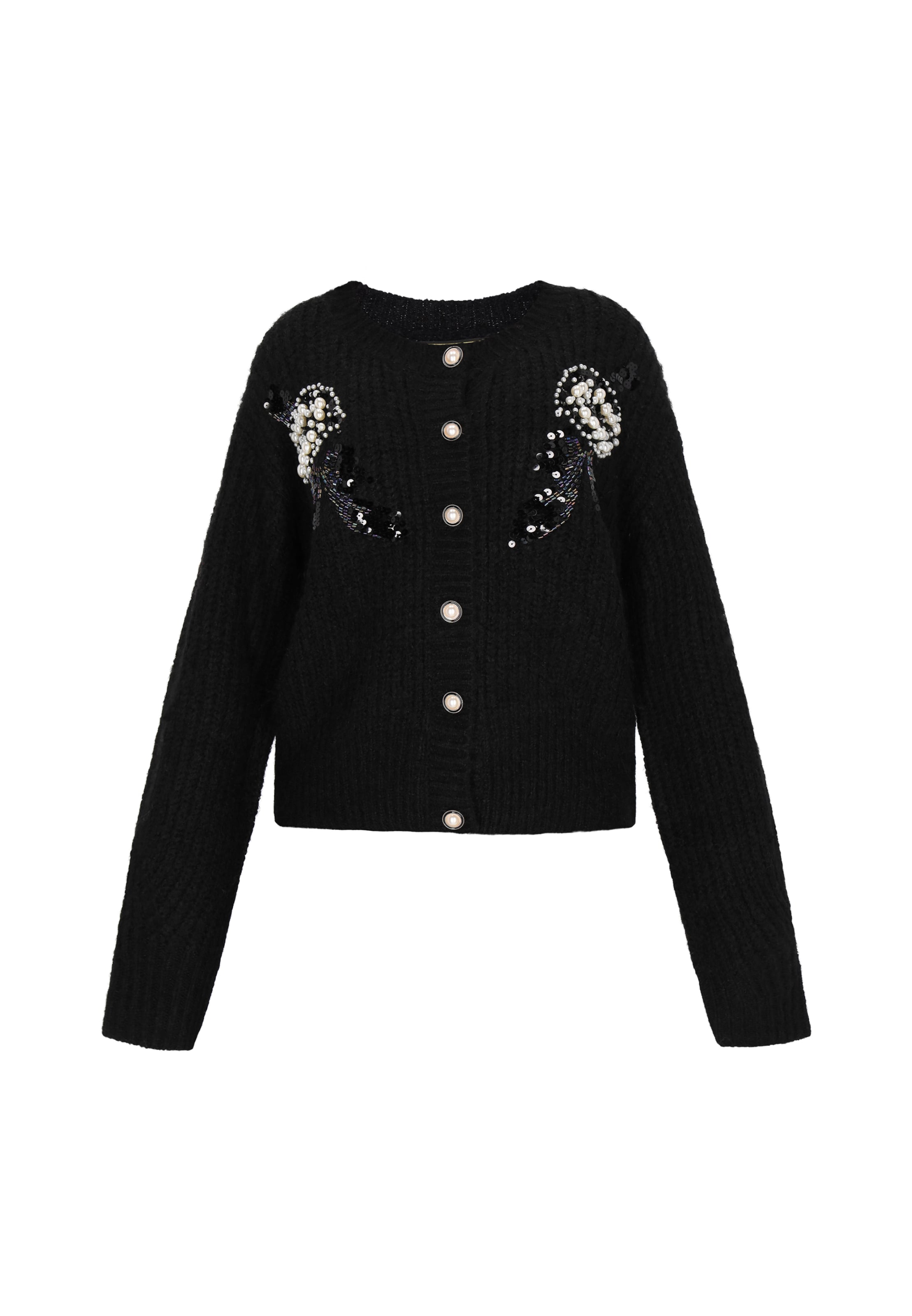 

Faina Вязаный кардиган в черном цвете