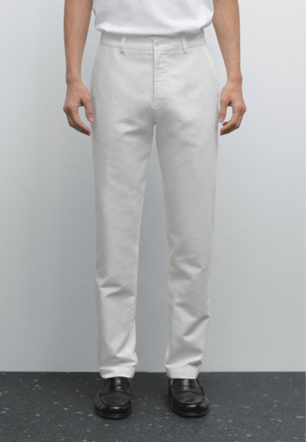 

Чиносы BLEND TAPERED FIT Massimo Dutti, белый