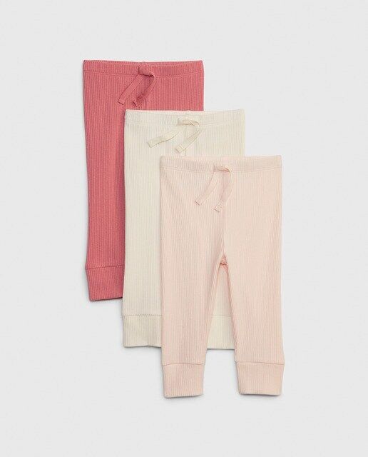 

Комплект из трех штанов для девочки Gap, розовый