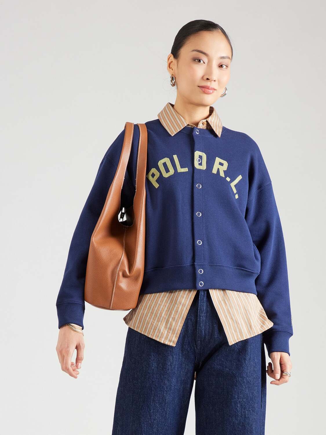 Polo Ralph Lauren Толстовка с молнией в цвете Navy — фото 3
