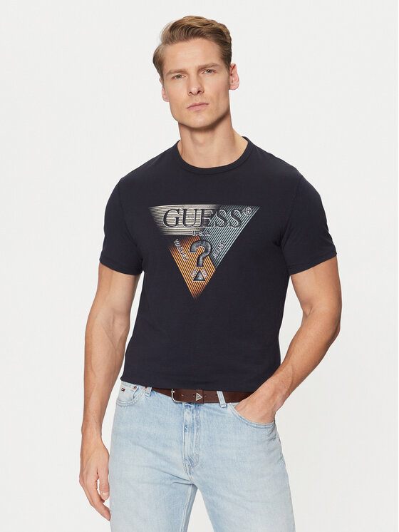 

Футболка узкого кроя Guess, синий