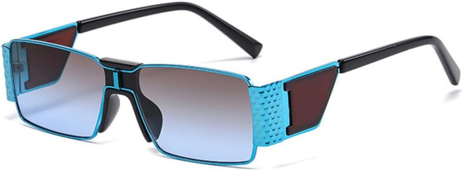 

Солнцезащитные очки в стиле ретро-стимпанк прямоугольной формы для женщин, градиентные линзы, защита от УФ-излучения UV400; солнцезащитные очки в стиле панк для мужчин LANGSER, Blue Tea Blue