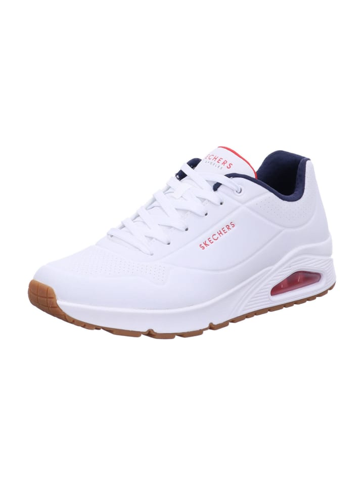 

Кроссовки на шнуровке Skechers, цвет white/navy/red