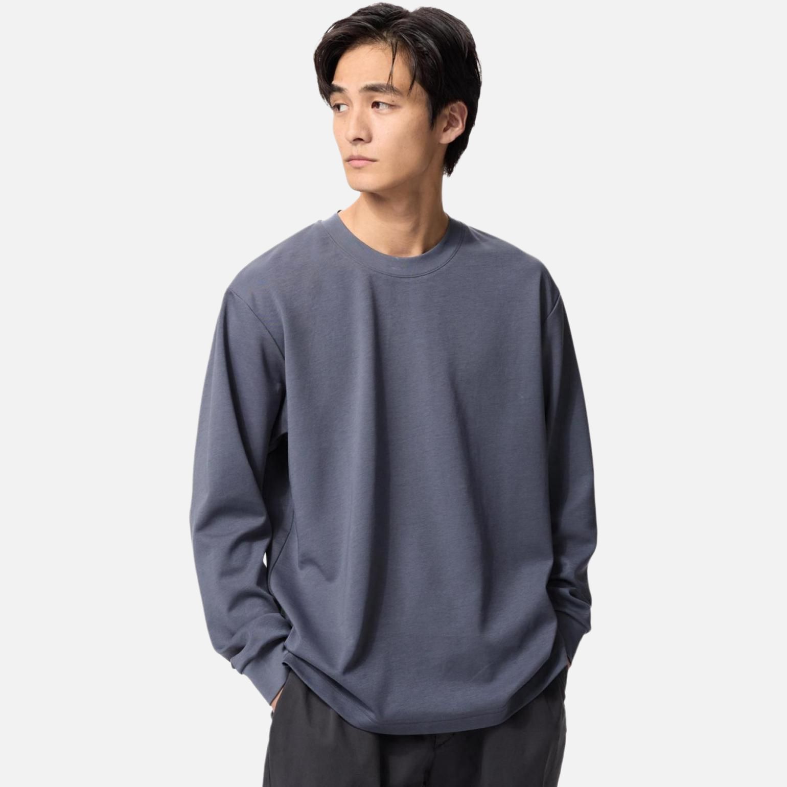 Футболка Unisex Lead Gray UNIQLO, серый — фото 3
