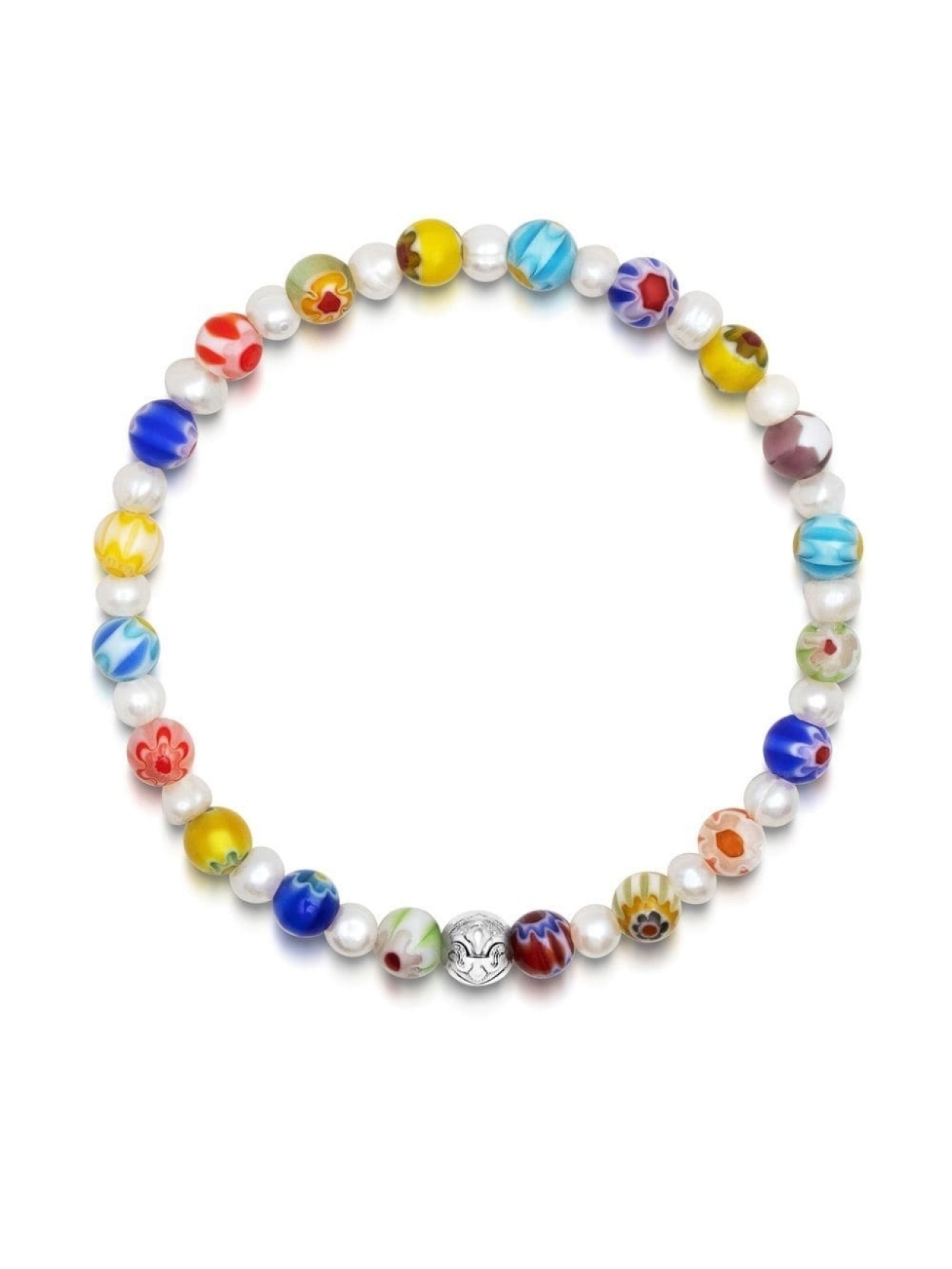 

Браслет со стеклянными бусинами и жемчугом Nialaya Jewelry, синий