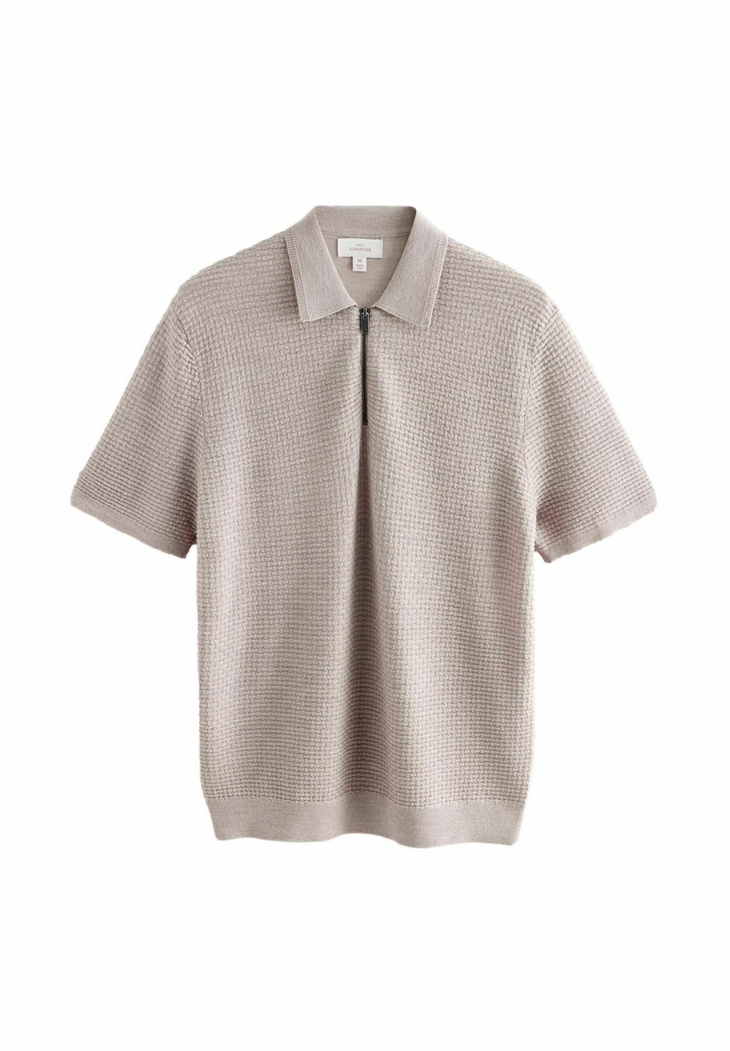 

Рубашка поло REGULAR FIT - SIGNATURE TEXTURED SHORT SLEEVE QUARTER ZIP Next, бежевый