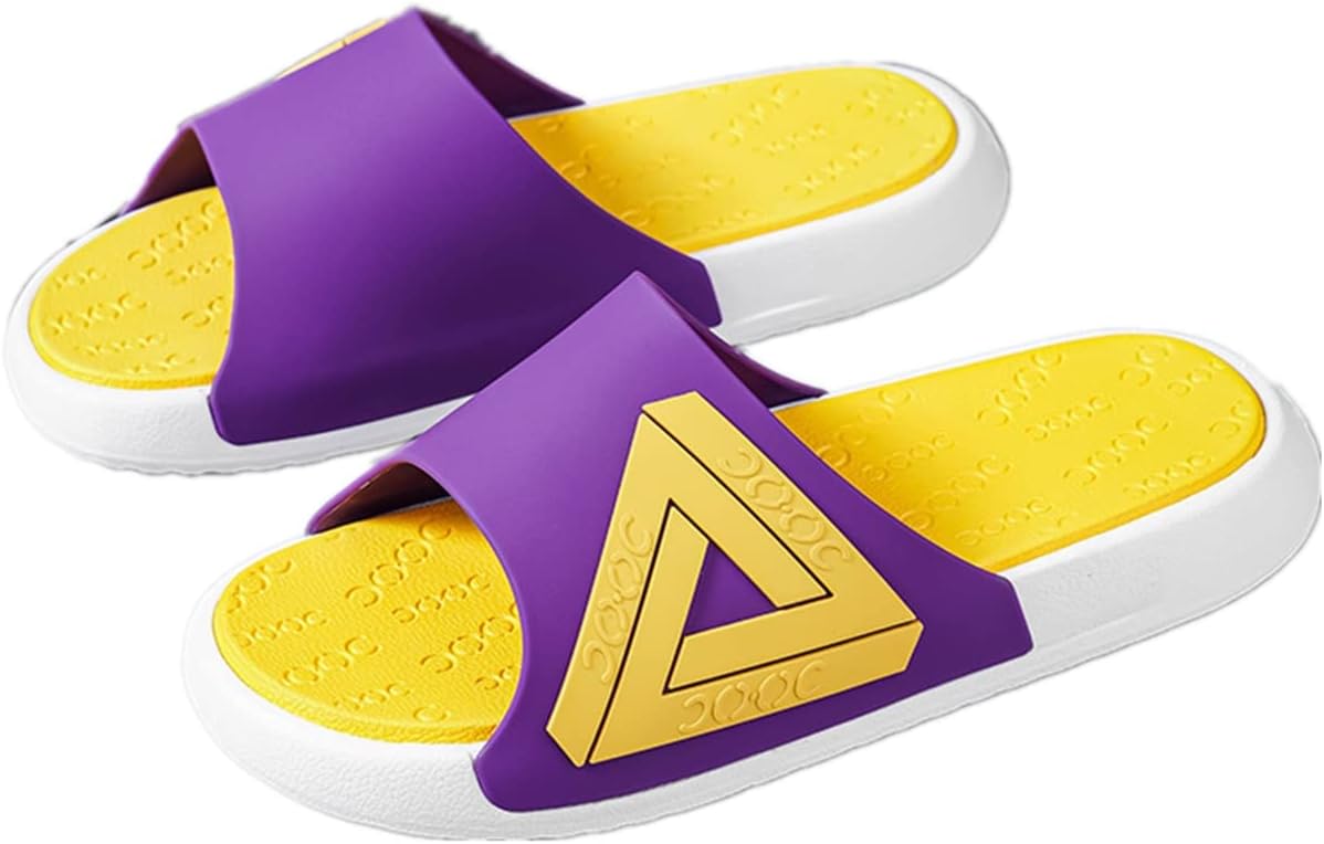 

Сланцы с открытым носком Aoakva для женщин и мужчин, летние душевые тапочки, противоскользящая пляжная обувь из мягкого и прочного ПВХ, желтый/фиолетовый