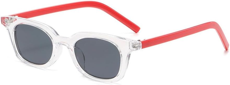 

Популярные модные солнцезащитные очки маленького прямоугольного размера для женщин, цвет «Морская конфета», ретро-солнцезащитные очки с градиентом для мужчин MTZJH, Transparent Black