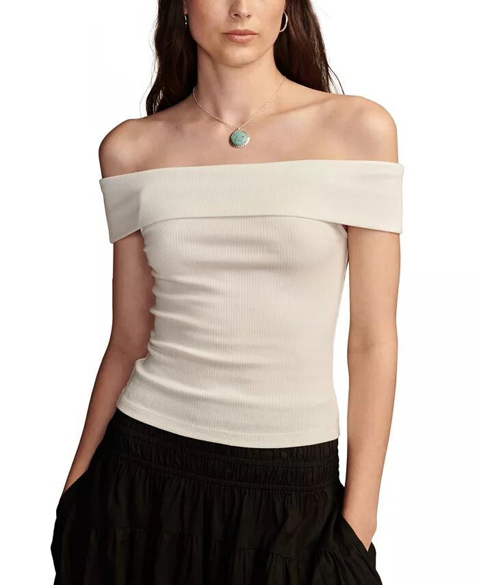 

Топ с открытыми плечами Lucky Brand, белый