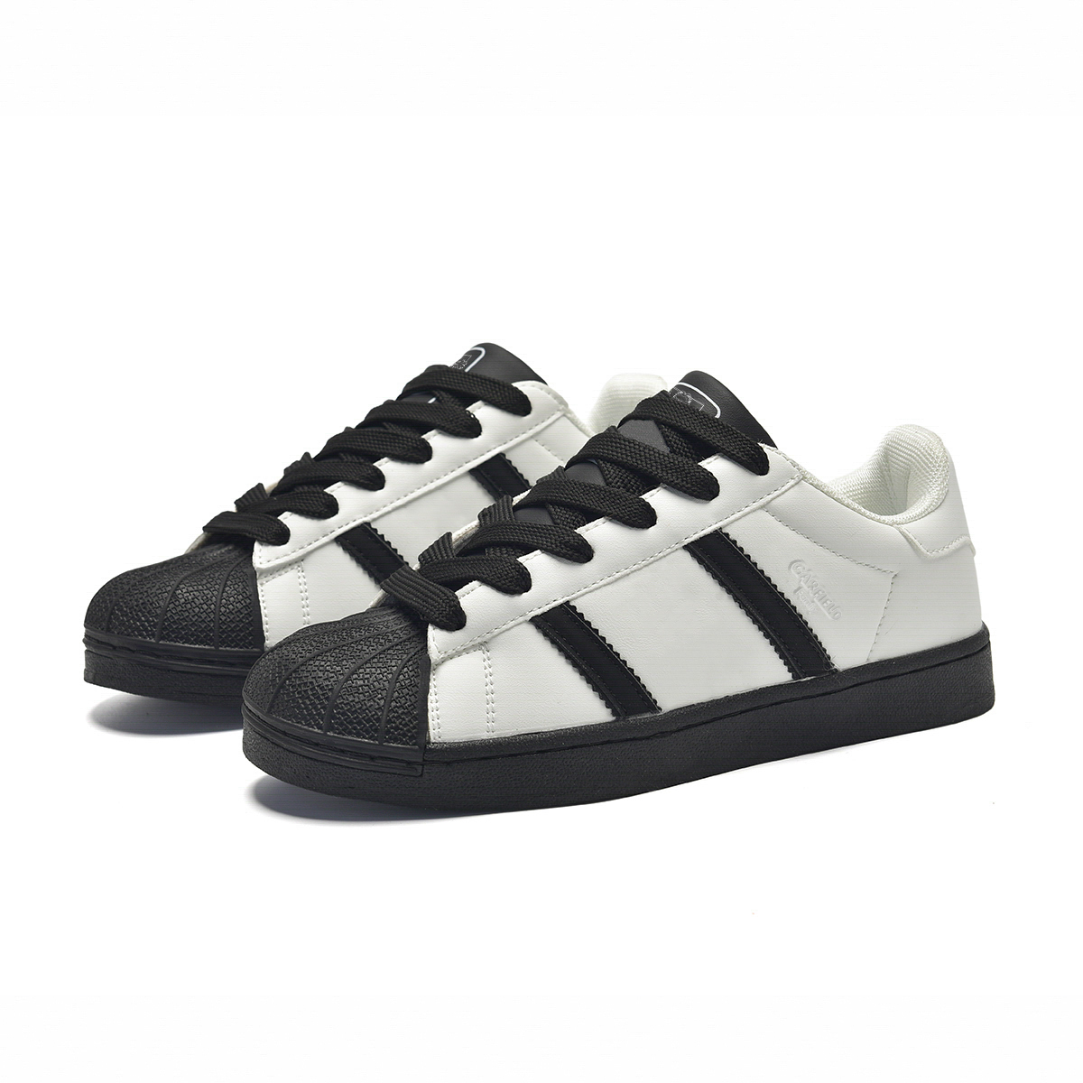 

JIAFEIMAOJIAZU Низкие скейтбордские кроссовки унисекс черно-белые, цвет Black White