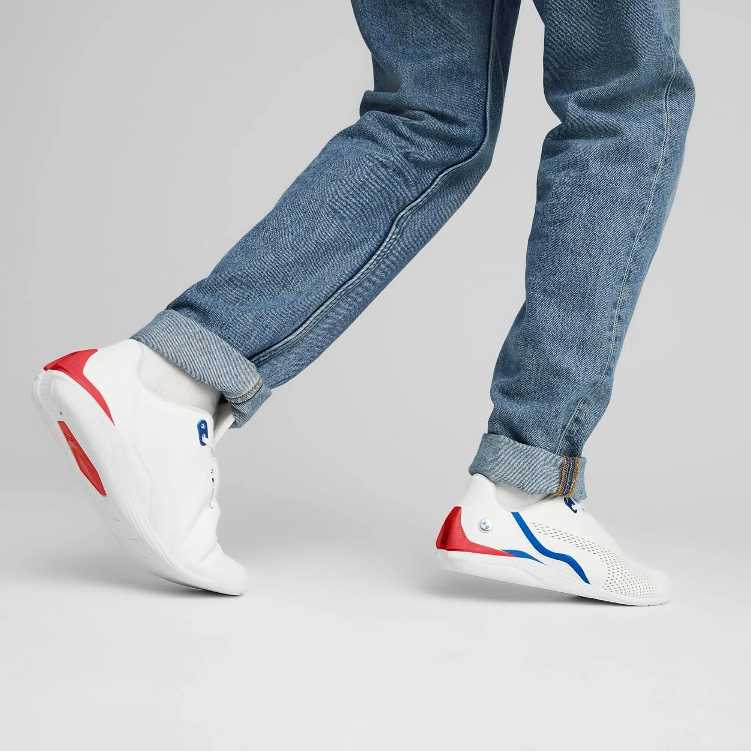 Кроссовки PUMA Unisex Adult Low Trainers BMW MMS Drift Cat Decima, Puma White Pop Red Puma White — фото 3