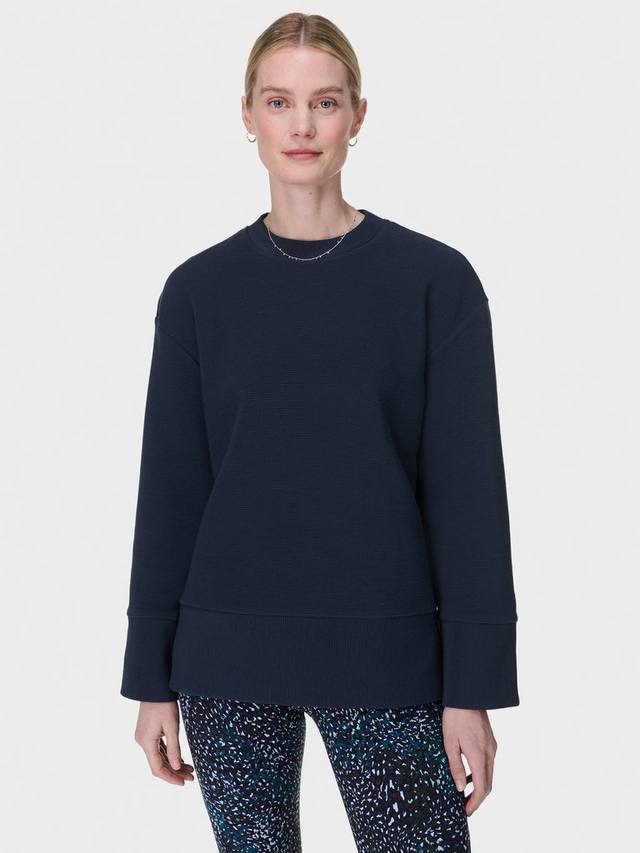

Мирная толстовка в рубчик Sweaty Betty, цвет Navy Blue