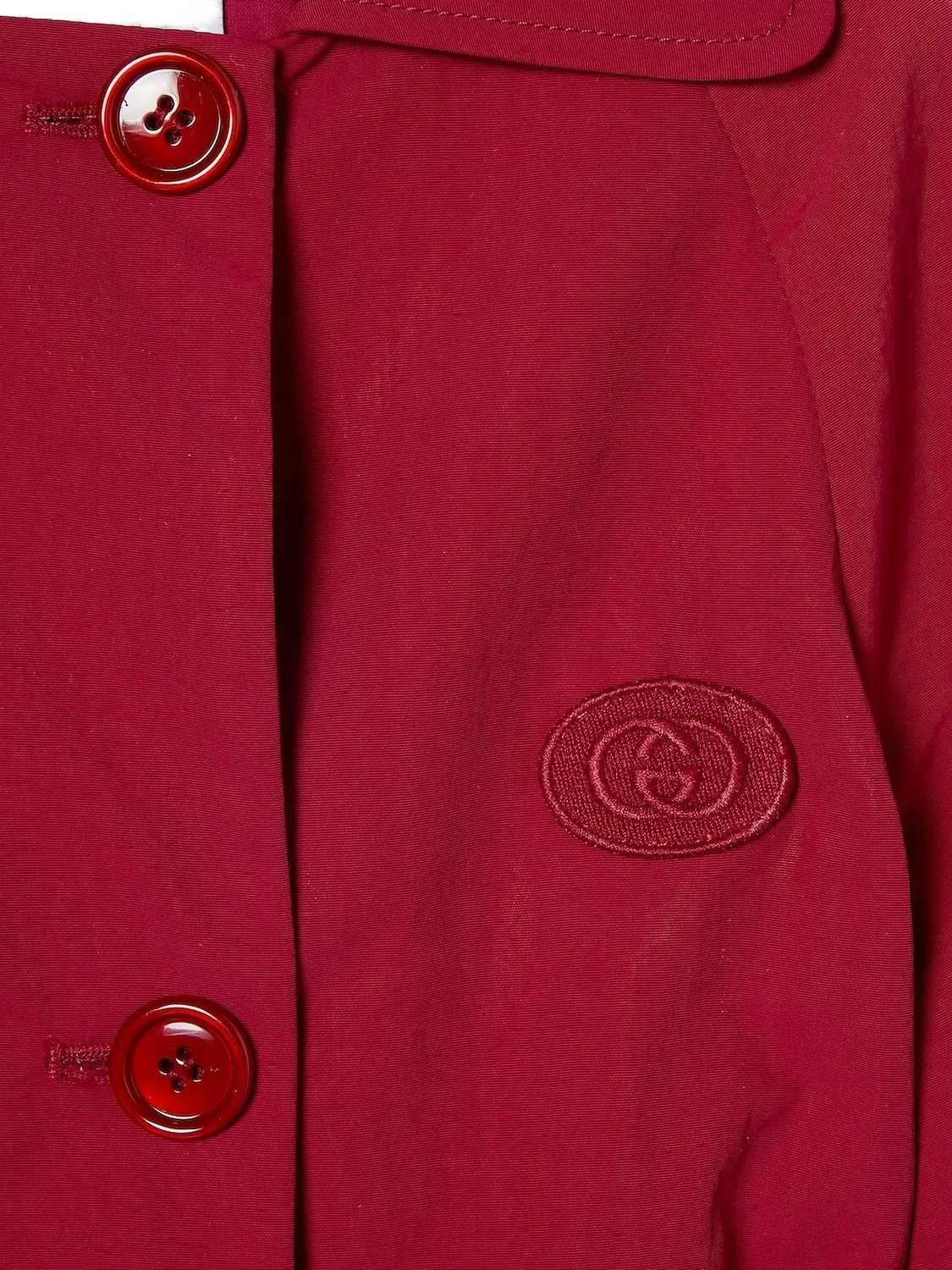 Куртка в клетку гингем Gucci Kids, красный — фото 3