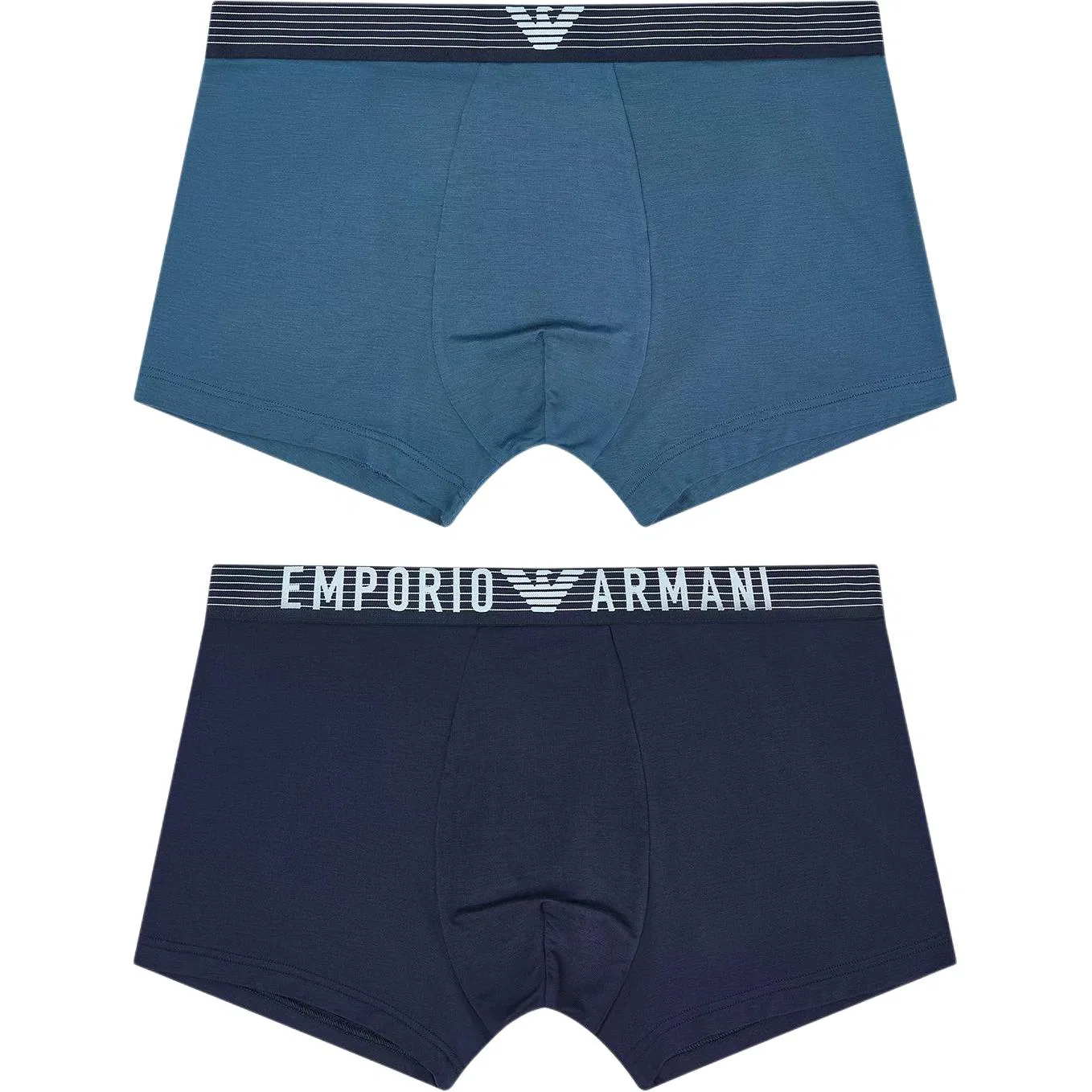 Мужские боксеры с принтом, 2 шт, EMPORIO ARMANI, Black/Gray — фото 2