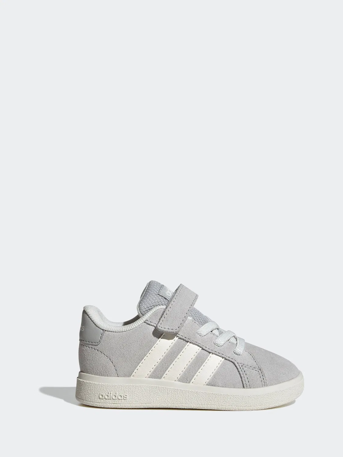 Кроссовки, эластичная шнуровка, Grand Court 2.0 adidas, серый