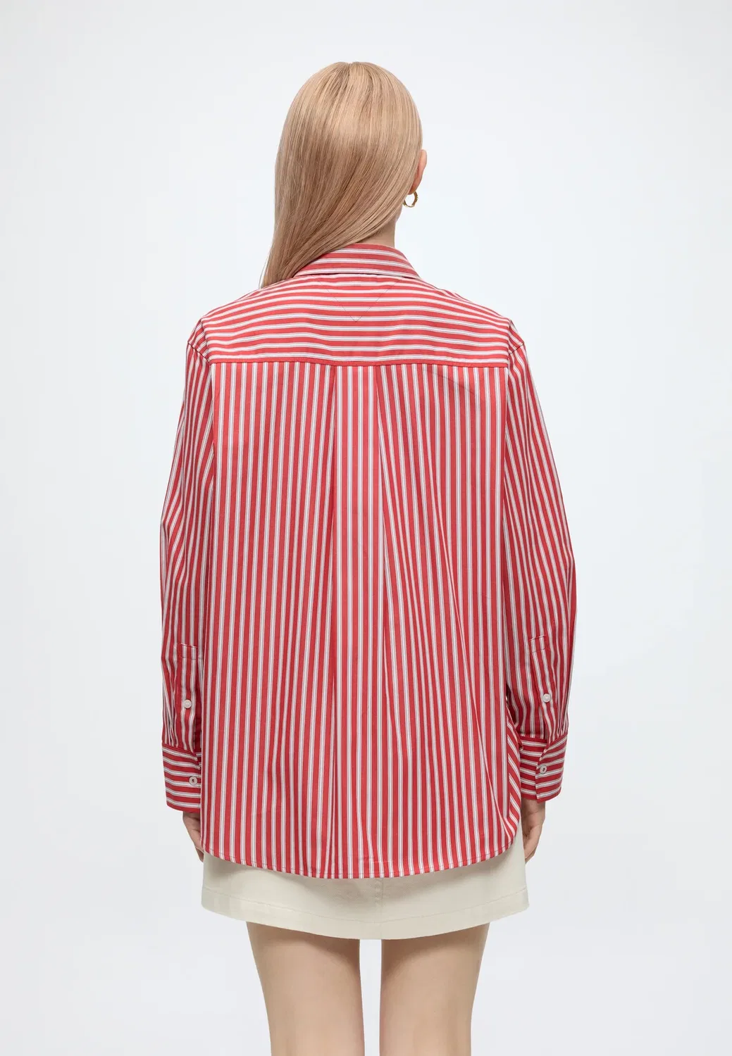 Рубашка из поплина Ess свободного кроя - блузка на пуговицах Tommy Hilfiger, Classic Red Preppy — фото 3
