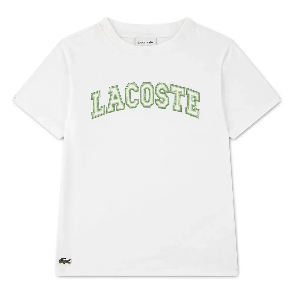 Детская футболка для мальчиков с коротким рукавом Lacoste, White — фото 3