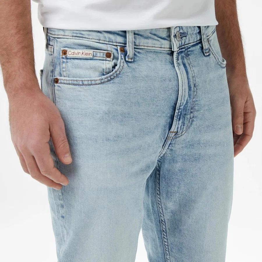 Мужские джинсы Calvin Klein Slim Taper Marbled B, Синий — фото 4