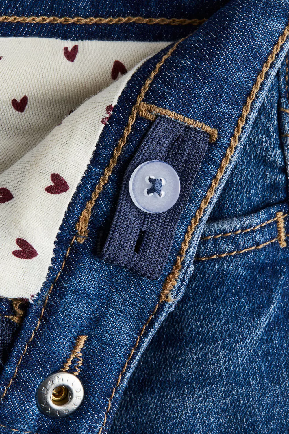Узкие джинсы на подкладке H&M, Denimblau/Herzen — фото 4