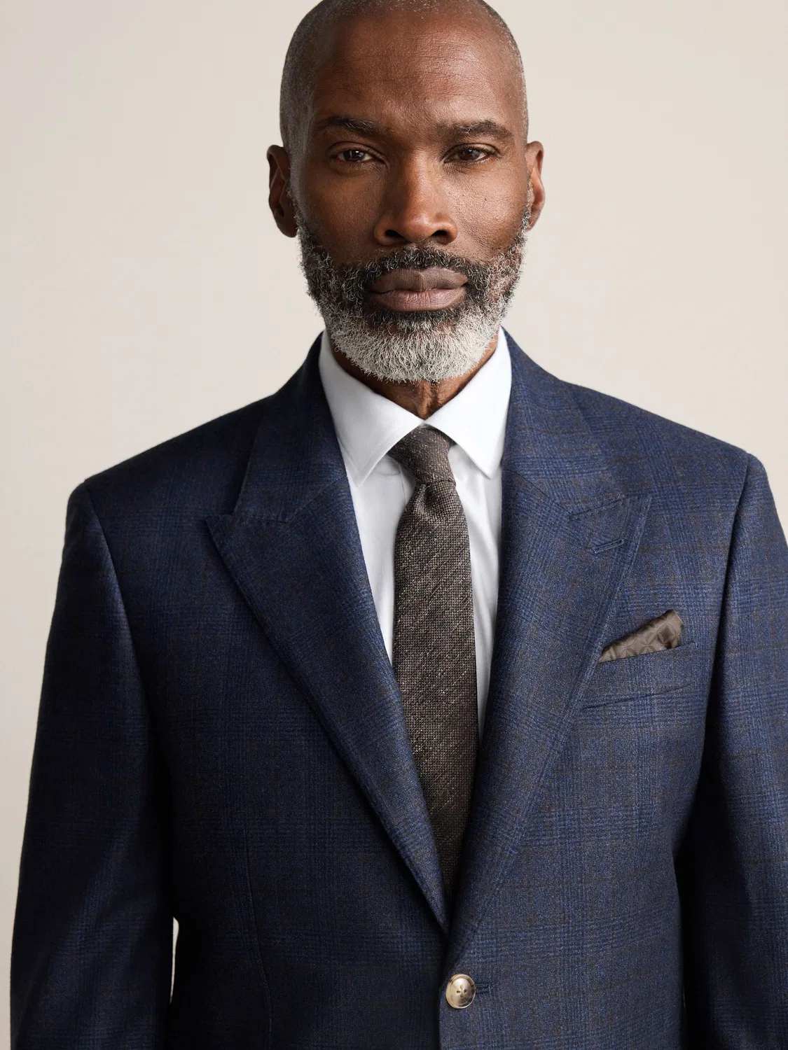 Пиджак костюмный Slim Fit, Check Next, темно-синий — фото 4