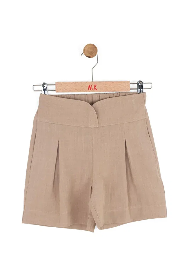 Детские шорты для девочек льняные Nk Kids, Taupe